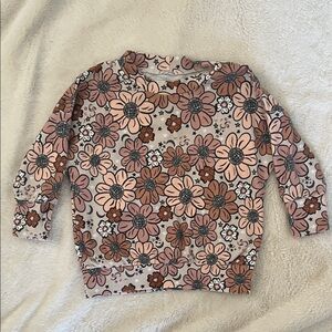 Floral Kids Shirt in Pink and Brown